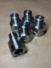 Lot of 5 A24C Stainless Steel Male x Female Thread Adapters 0.82” OD x 1.99”L thumbnail 1