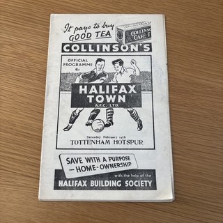 1953 54 Halifax Town V Tottenham Hotspur FA Cup