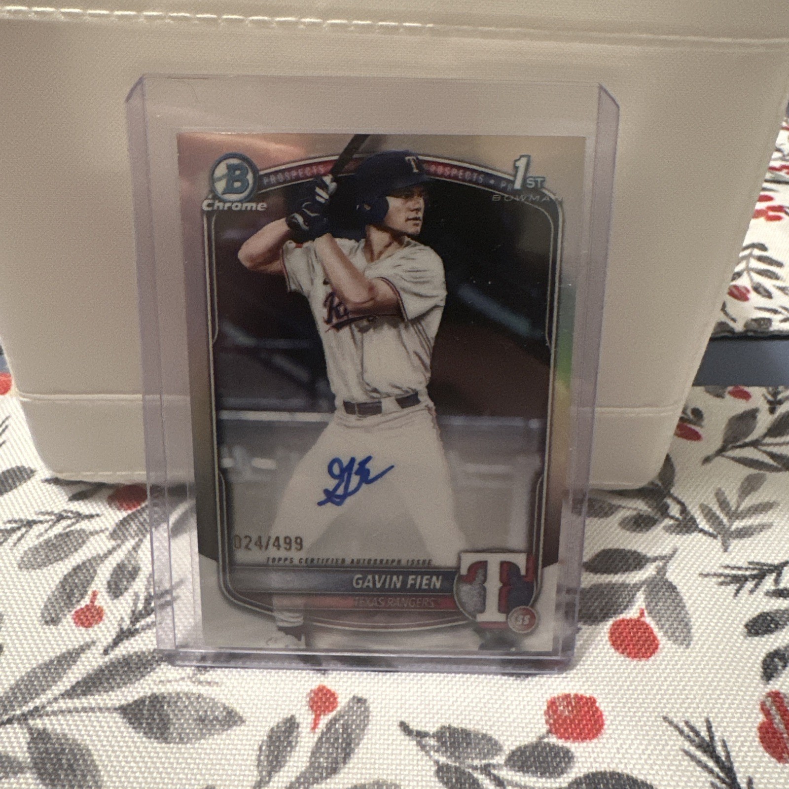 2025 Bowman Draft Gavin Fien Chrome Auto Refractor 1st Prospect # 24/499