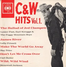 Various Artists C & W Hits, Vol. 1 7" vinyl UK Cbs 1963 ep solid label design in