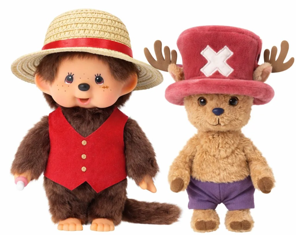 Monchhichi NETFLIX ONE PIECE Season 2 Luffy Chopper Plush Toy S