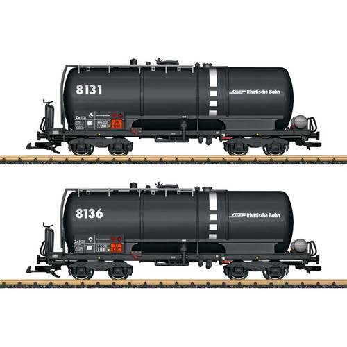 Coffret 2 wagons-citernes type Za 8131 et 8136, citerne remplissable, RhB, Ep. V | Condition: Neuf