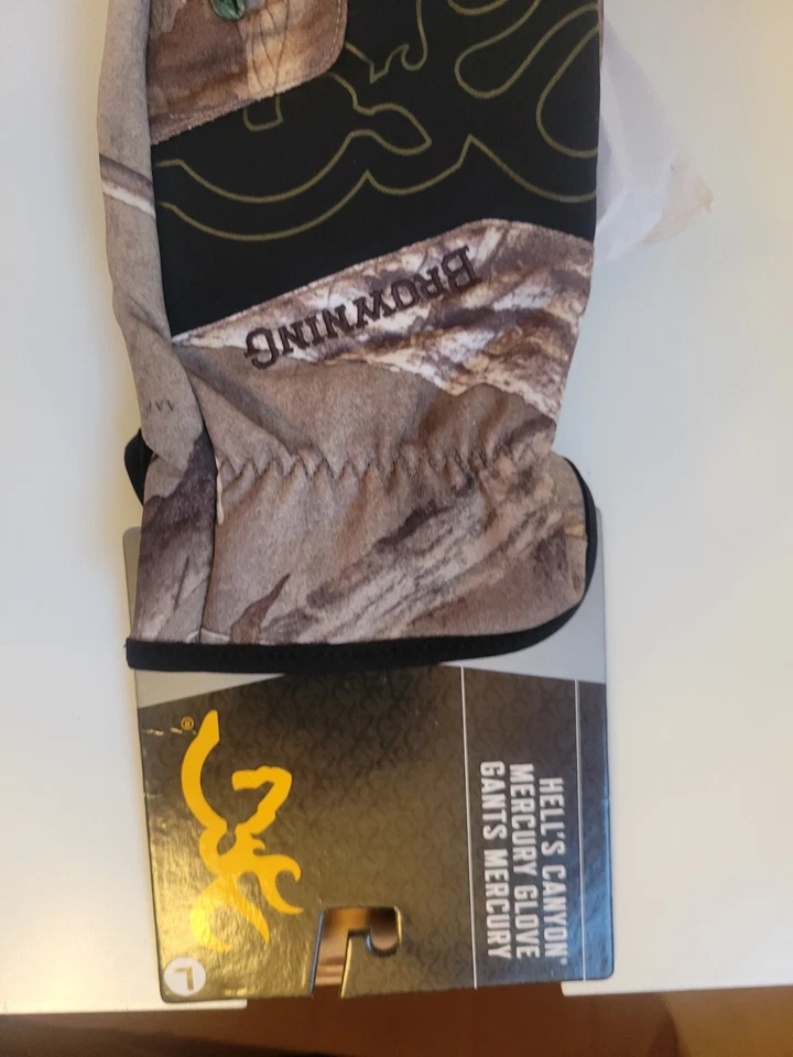 Browning Hell's Canyon Mercury Hunting Gloves - Realtree Xtra Camo - Size L NEW - Image 2 of 4