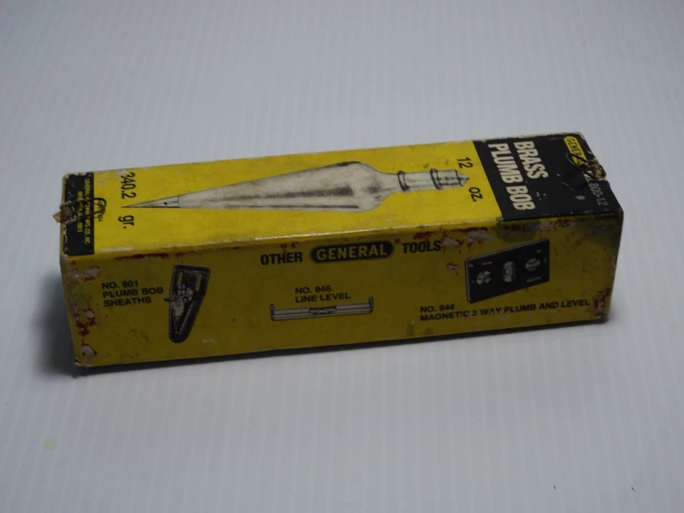 General Tools Solid Brass Tapered Plumb Bob 12 oz. # 800-12 - Image 2 of 4