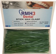 Stick Wax Clasp Thin, Half round By RMH3 Dental 
