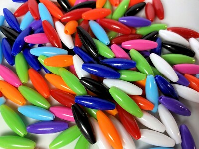 Perline Tubolari Curve In Acrilico Opaco 32x8 Mm - Giallo X6 - Perles & Co - Foto 8