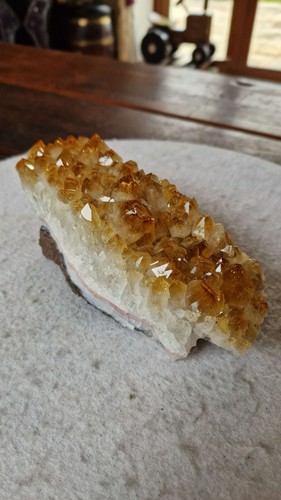 Large Premium High Grade Citrine Raw Druzy Cluster Piece 51 - 1.161g H7xW19xD7cm - Picture 2 of 9