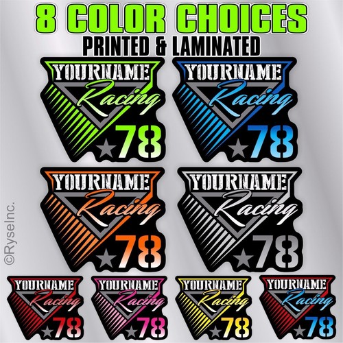 Calcomanía calcomanía de remolque de carreras Your Name modelo IMCA stock Sprint modificado - Imagen 1 de 9