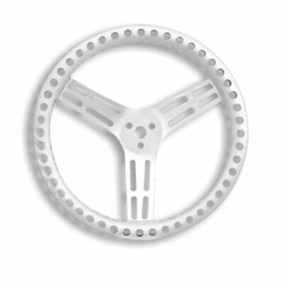 Longacre 52-56837 15'' Uncoated Aluminum Dished Steering Wheel - Drilled