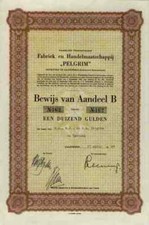 PELGRIM Lit. B Gaanderen Doetinchem Terborg ATAG Duiven 12 guldenów holenderskie akcje