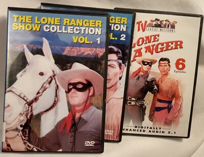 The Lone Ranger TV Show Collection. Vol. 1 & 2 DVDs Plus 6Ep TV