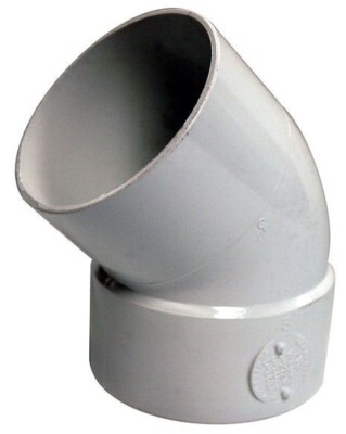 NDS 4P03ST 4'' X 4'' Spigot X Hub White PVC 45D Elbow Solvent Weld Sewer Drain