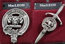 MacLeod of MacLeod Scottish Clan Crest Pewter Badge or Kilt Pin