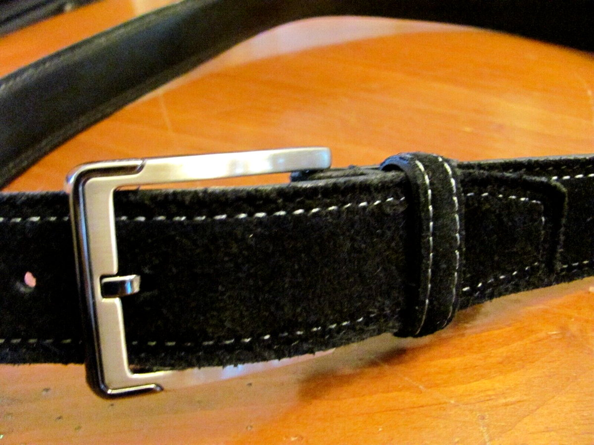 J.CAMPBELL LOS ANGELES BLACK BELT SZ 34 GENUINE ITALIAN LEATHER