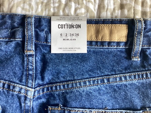 Jeans blu Coogee in cotone su "mamma", 100% cotone, UK 6 vita 24 pollici, nuove etichette - Foto 10 di 12