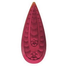 Stained Glass Jewels - TEARDROP PEND.-GOLD-RUBY