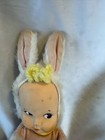 RARE ANIMALS OF DISTINCTION VINTAGE BABY DOLL PLASTIC FACE PINK / WHITE BUNNY — photo 2
