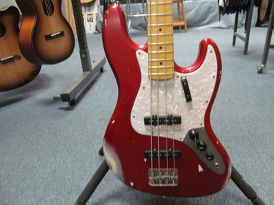Nash Guitars JB-63 Candy Apple Bass Guitar w/ Hard Case Lollar Pickups