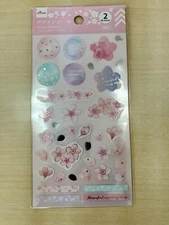 Seasonal cherry blossoms design stickers, multi-colored, new, Daiso Japan