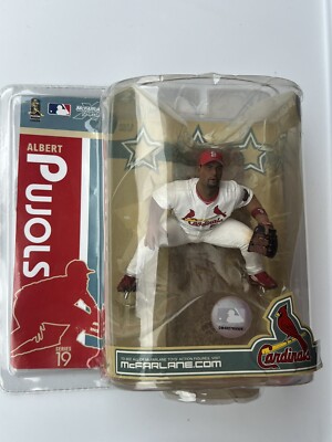 MLB SERIES 19 ALBERT PUJOLS MCFARLANE WHITE JERSEY ST LOUIS CARDINALS FIGURE