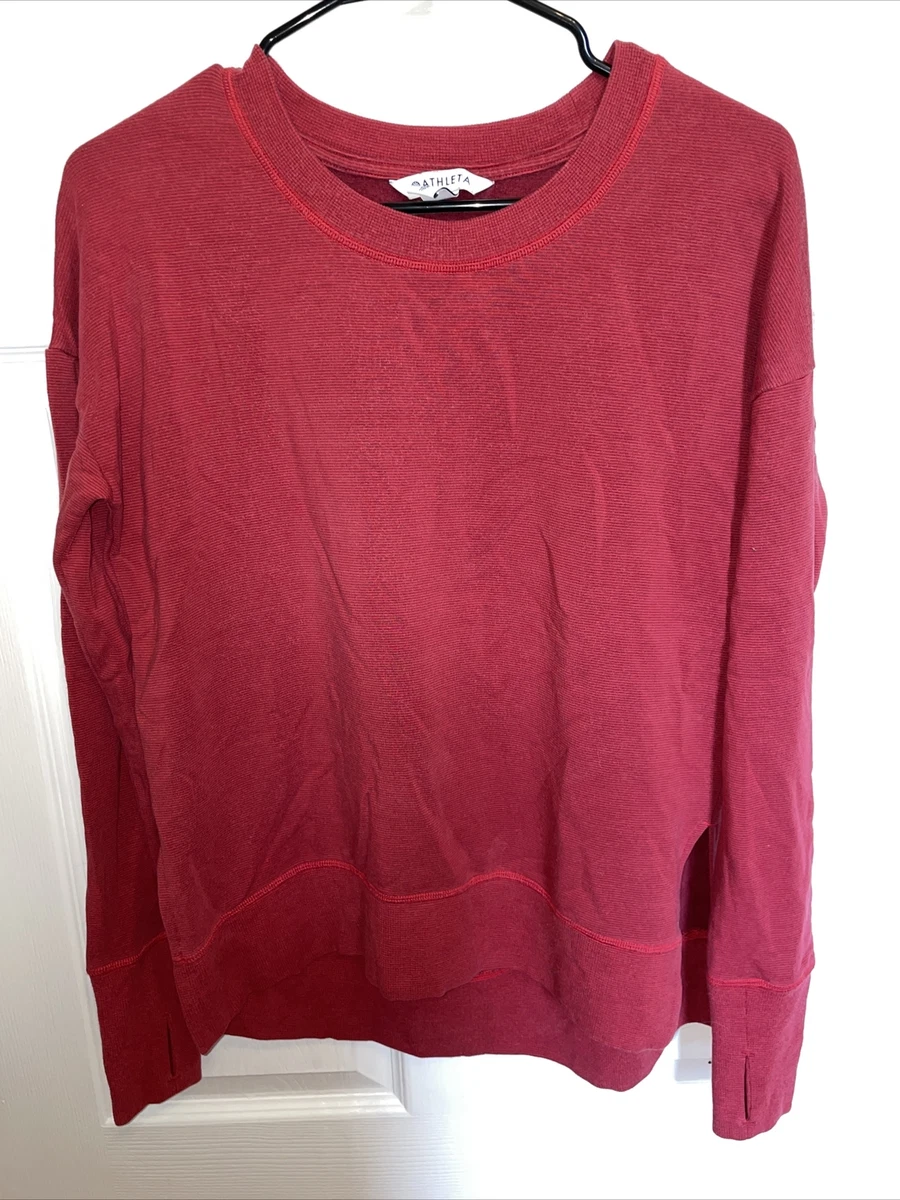 Athleta Coaster Luxe Stripe Sweatshirt Salutation Stripe Red Size XS | eBay