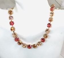 Rose Gold Plated CHILI PEPPER PEACH Cup Chain Tennis Necklace