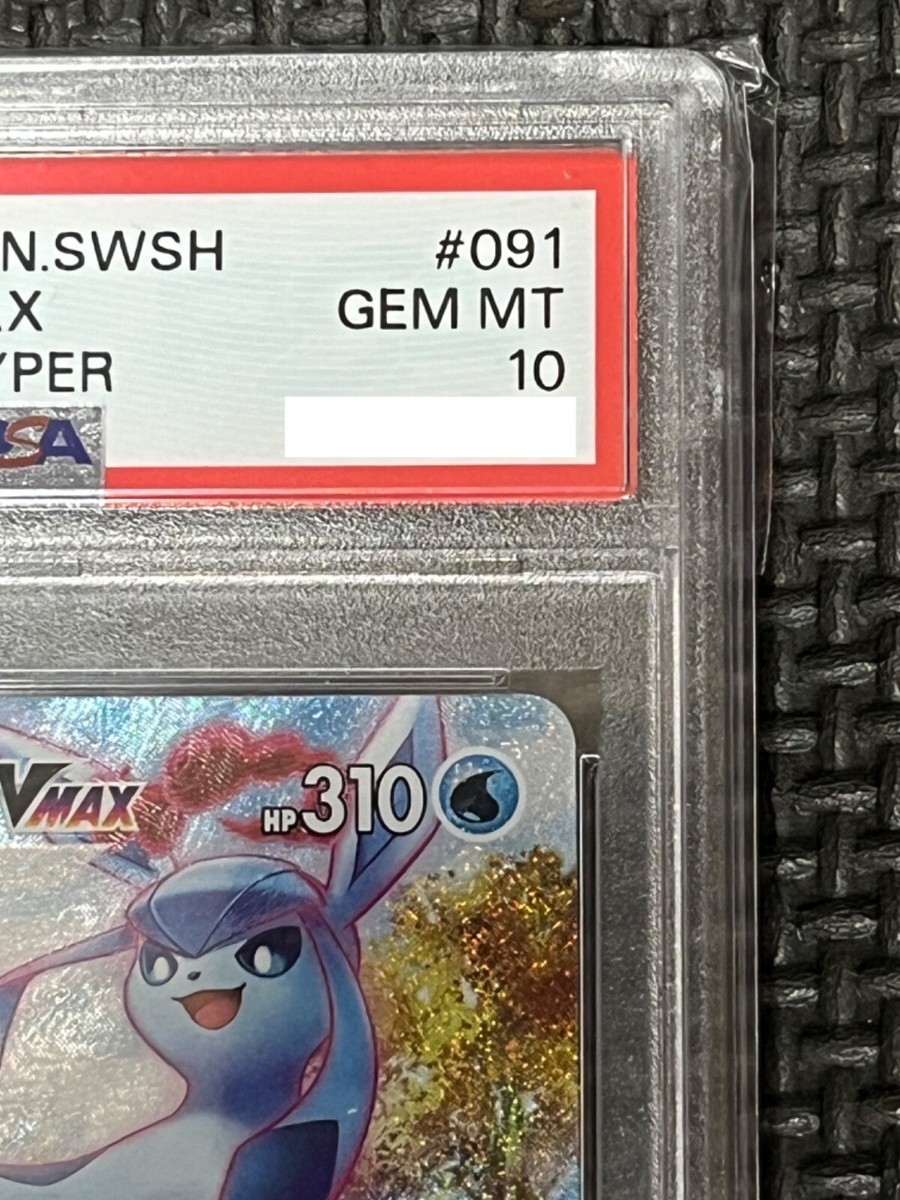 PSA 10 Glaceon VMAX 091/069 HR Eevee Heroes Full Art 2021 PSA 10 Glaceon VMAX 091/069 HR Eevee Heroes Full Art 2021