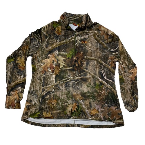 She Outdoor 1/4 Zip Fleece Lined Pullover True Timber Camo Shirt Women’s XXL