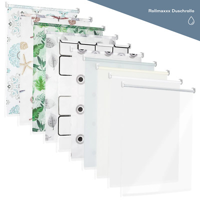 Duschrollo Dusche Rollo Duschvorhang Badewannenvorhang Viele Muster ROLLMAXXX 