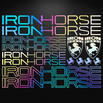 IRON HORSE KIT Holographic Vinyl Decal Stickers Sheet Bike