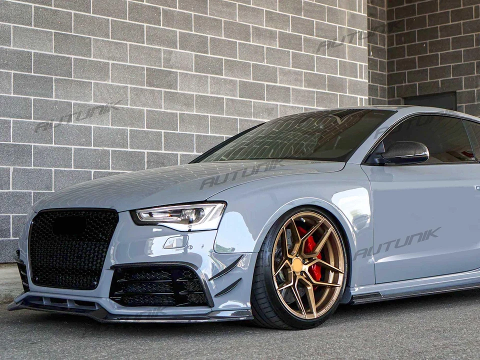 Front Bumper Lower Fog Light Cover Grill Grille For Audi RS5 2010-2014 2015 2016 Foto 2 de 4