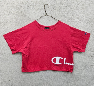 champion crop top red