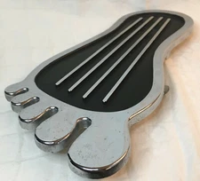 Bare Foot Gas Pedal Vintage Cal Custom Chrome Surfer Man Cave Bar Display Nice