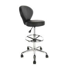 Hydraulic Rolling Stool Swivel Salon Chair Office Tattoo Adjustable Height Back