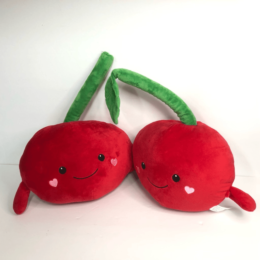 hug me red cherries plush food valentine’s day stuffed soft pillow