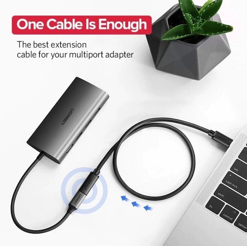 Ugreen USB C 3.1 Extension Cable 4K Video 10 Gbps Thunderbolt Data Transfer Gen2 - Picture 8 of 13
