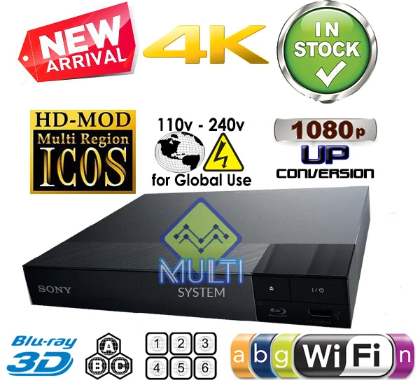 Sony S6700 Region Free DVD & BD ZONE ABC Blu-Ray Disc Player 4K Upscale 3D WIFI - Image 2 of 4