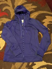 Tangerine Full Zip Hoodie Sweatshirt Womens Size M Purple Pockets Jacket Hood