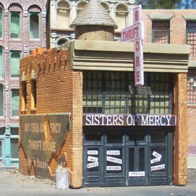 Downtown Deco 1052 HO Scale Sisters of Mercy Thrift Cast Hydrocal Building Kit
