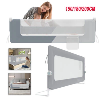 MARKENLOS 150/180/200cm Faltbar Bettgitter Baby Rausfallschutz Bettschutzgitter Bettschutz