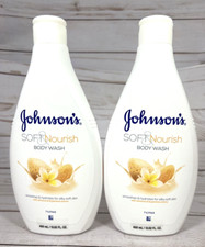 Johnson's Soft Nourish Body Wash Almond Oil Jasmine 13.52oz 2 Pack