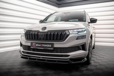 CUP Spoilerlippe SCHWARZ für Skoda Karoq Sportline MK1  FL Frontspoiler Schwert