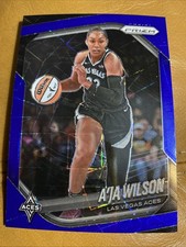 2025 A’JA WILSON Panini WNBA Prizm Blue Velocity Prizm #76 Las Vegas Aces NM/M