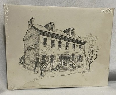 Vintage 1992 J. Garland Signed Print   Granfalloons Tavern York PA 2/30 Limited