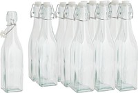 Vbs Glasflaschen Mit BüGelverschluß Eckig 500 Ml 12 StüCk Vorratsflaschen