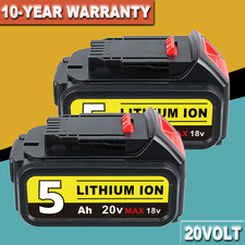 2x Battery 20V Max 5.0AH Lithium Battery For DCB206 DCB201-2 DCB200-2