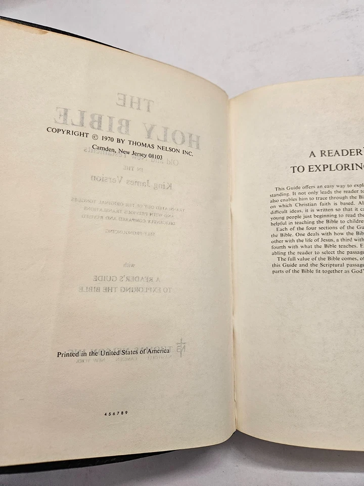 Holy Bible The New King James Version Dictionary Concordance Red Letter - 1970 - Image 4 of 4