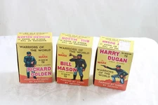 3 BOXED VINTAGE MARX "WARRIORS OF THE WORLD" UNION CIVIL WAR SOLDIERS~w/BOXES VG