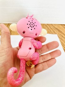 WowWee Fingerlings Figures Lot(3) Monkey Panda Work Read Glitter