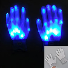 LED Flashing Fingertip Gloves Mittens Party Rave Cosplay Costume US